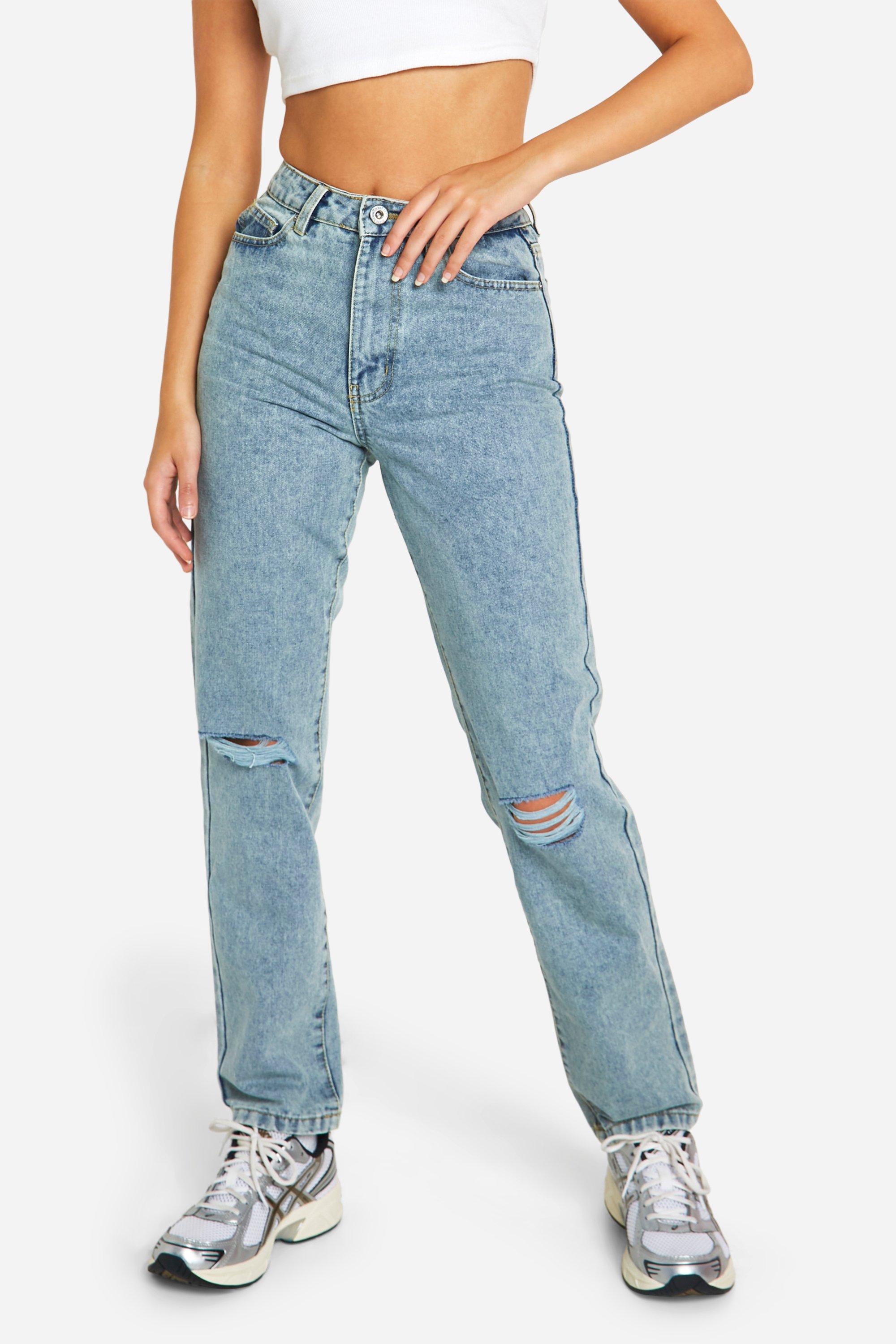 Jeans strappati al ginocchio ragazza deals